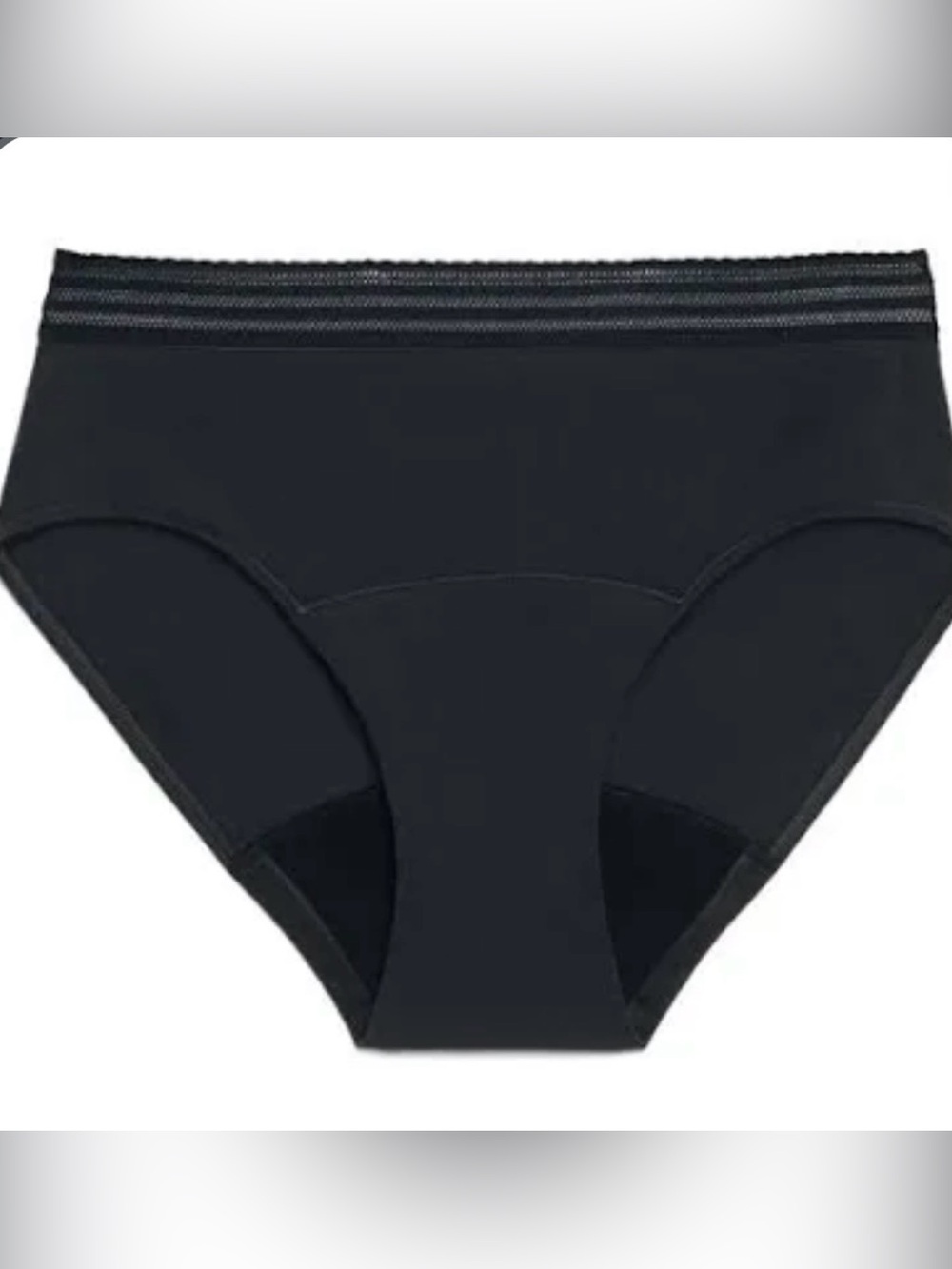 Thinx Black Lace Trim Briefs size XS-NEW